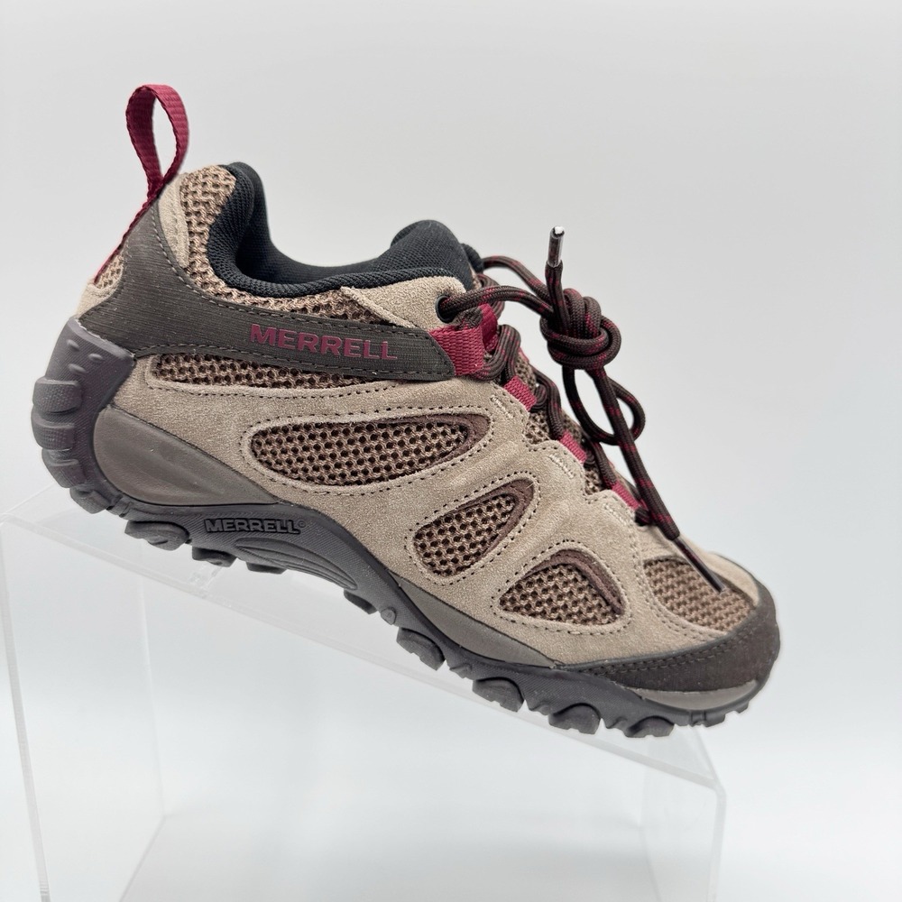 Merrell Yokota 2 Women Hiking Shoes Brindle Suede Low Top J78638 Size 6